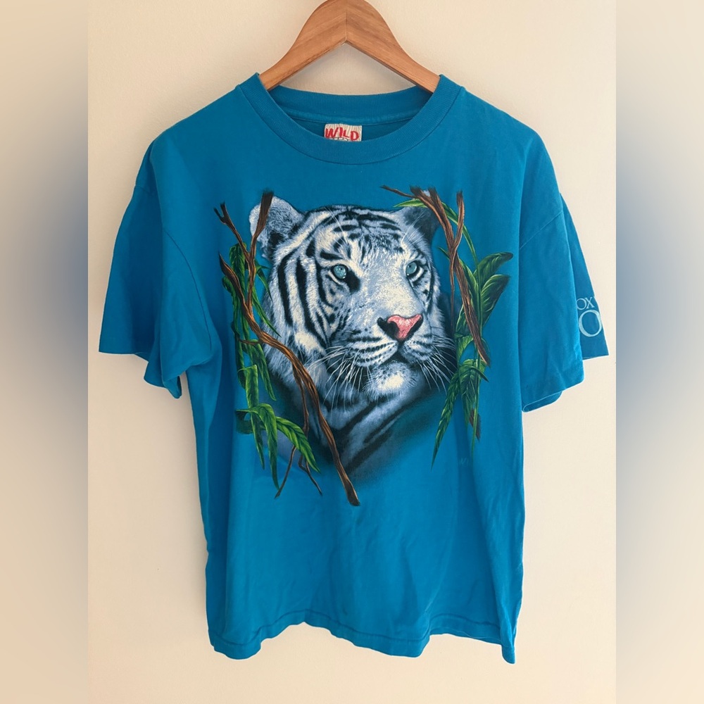 EUC Vintage Knoxville Tennessee Zoo Single Stitch White Tiger T-Shirt